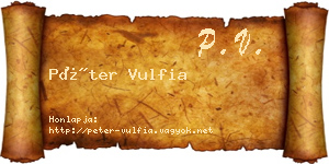 Péter Vulfia névjegykártya